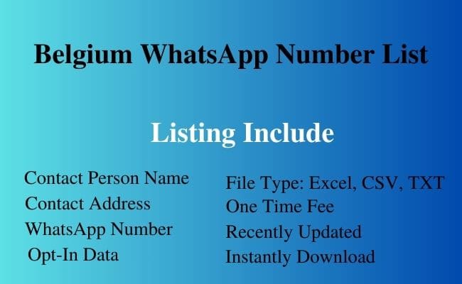 Belgium whatsapp number list