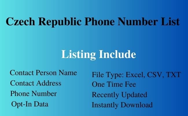 Czech Republic phone number list