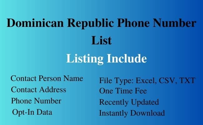 Dominican Republic phone number list