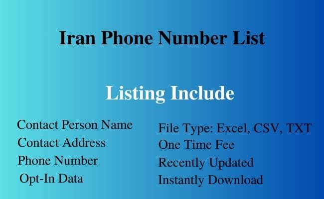 Iran phone number list