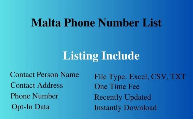 Malta phone number list