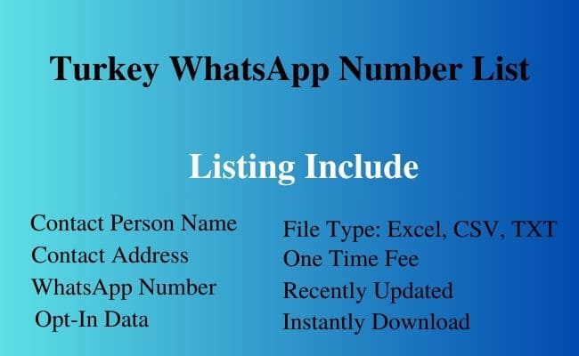 Turkey whatsapp number list